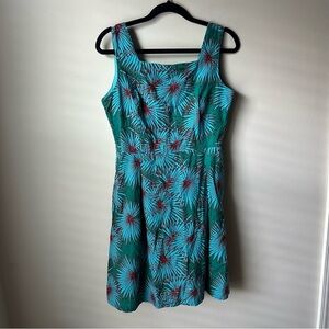 Apsara Women’s Manhattan Dress With Pockets Floral 100% Cotton A-Line Size Med